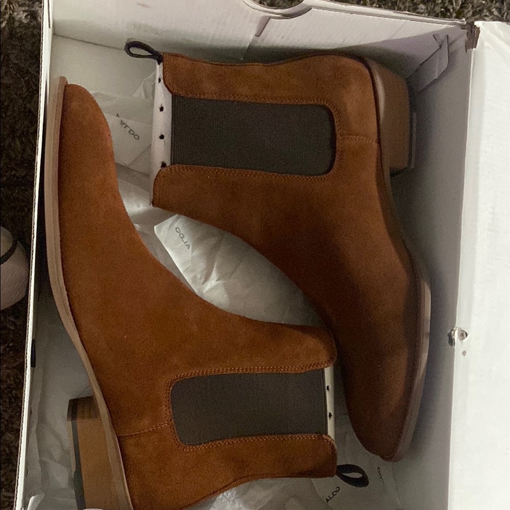 Brown Suede Chelsea Boots